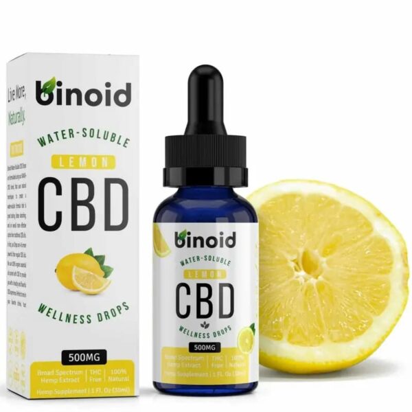 Binoid Water-Soluble CBD Drops – Lemon