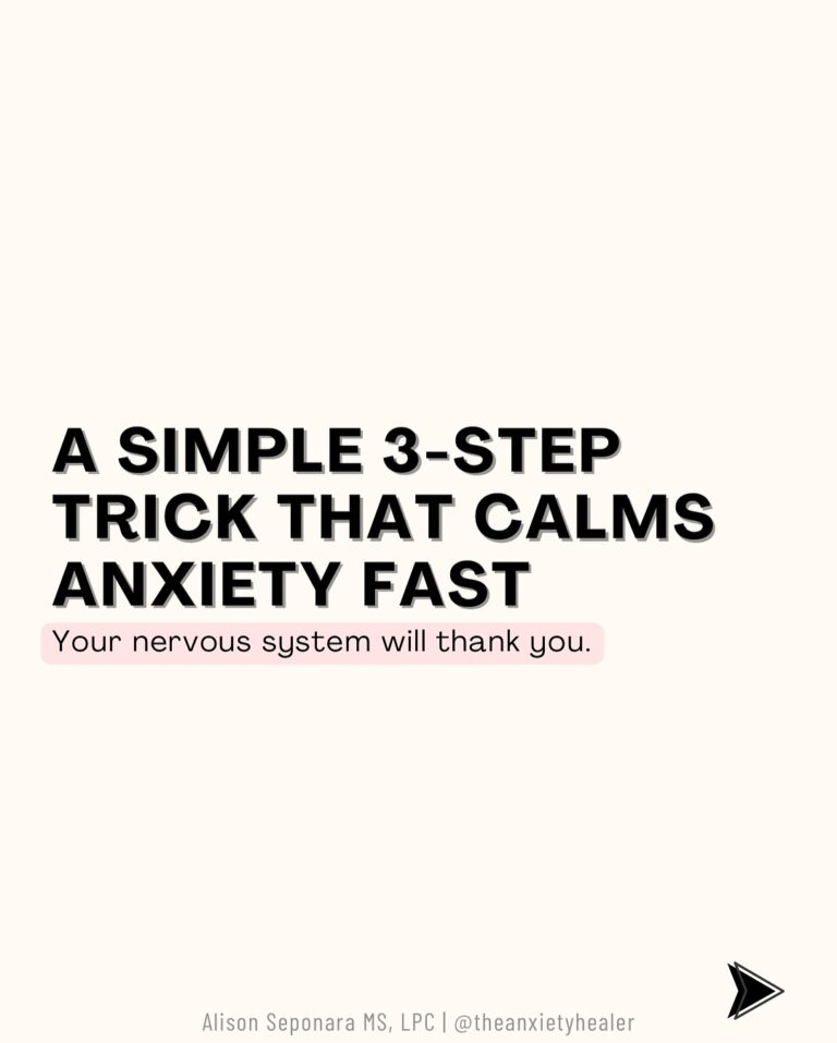 A SIMPLE 3-STEP TRICK THAT CALMS ANXIETY FAST