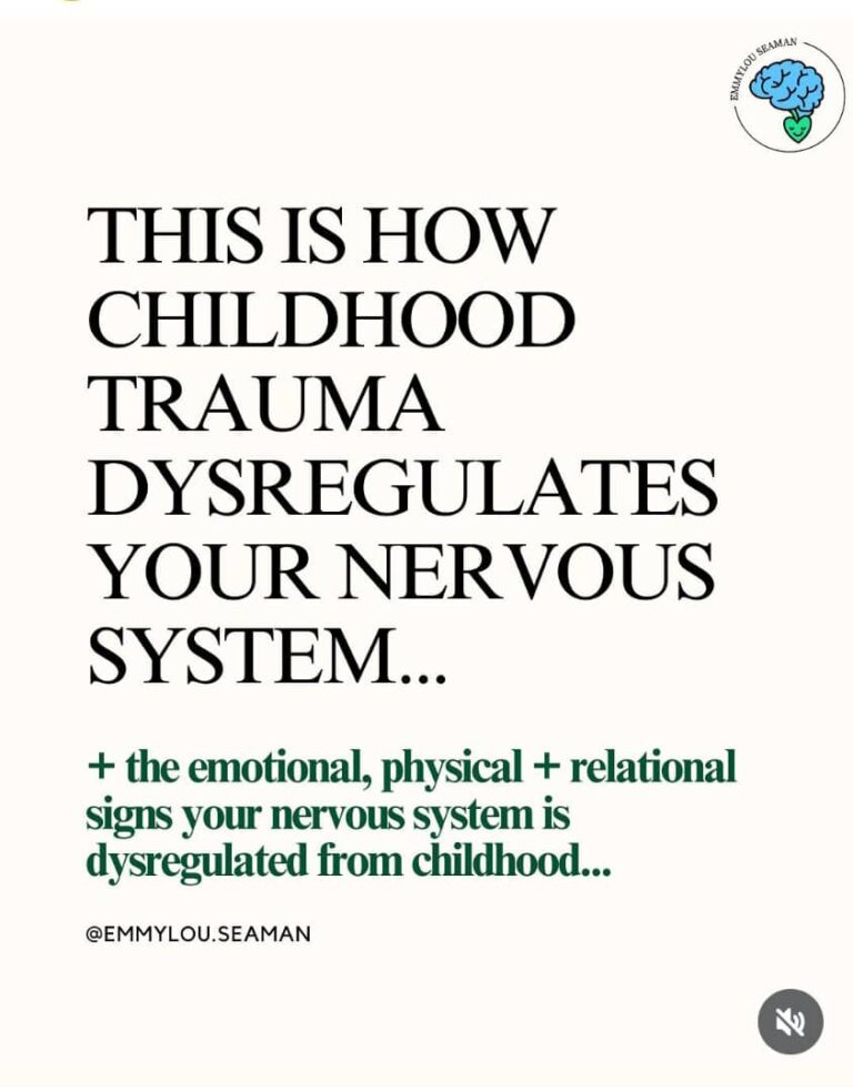 THIS IS HOW CHILDHOOD TRAUMA DYSREGULATES YOUR NERVOUS SYSTEM