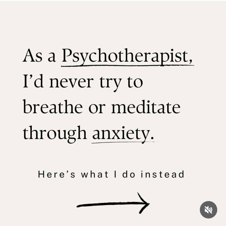 As a psychotherapist, I’d never try to breathe or meditate through anxiety. Here’s what I do instead
