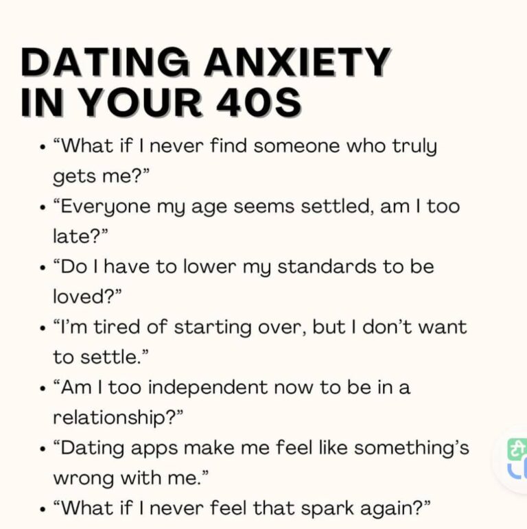 DATING ANXIETY IN YOUR 40S